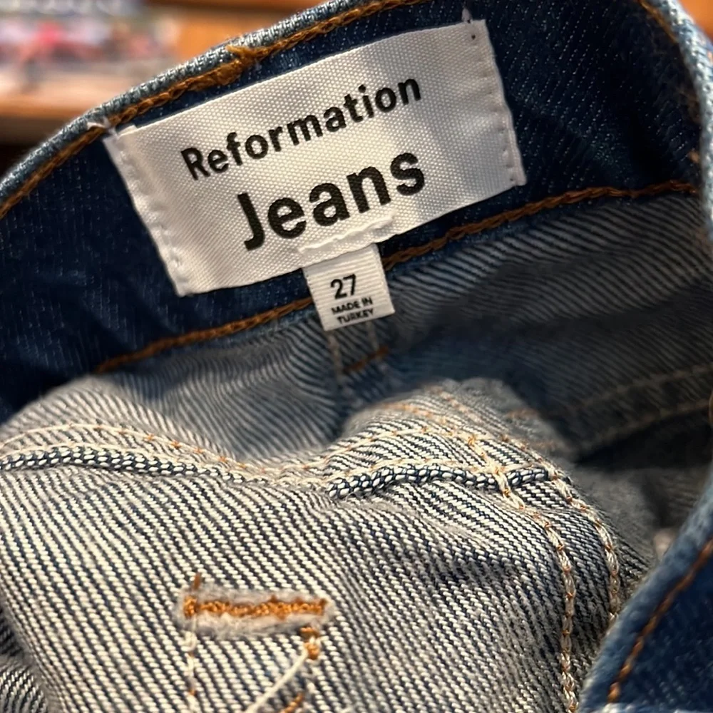 Reformation High Rise Blue Jeans - Picture 6 of 6